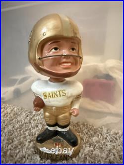 Vintage 1960s New Orleans Saints Bobblehead Gold Base