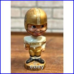 Vintage 1960s New Orleans Saints NFL Nodder Bobblehead Gold Base