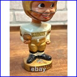 Vintage 1960s New Orleans Saints NFL Nodder Bobblehead Gold Base