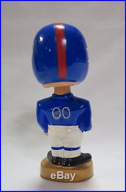 Vintage 1960s New York Giants Gold Base Bobble Head Nodder Doll Excellent Cond