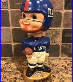 Vintage 1960s New York Giants NFL Bobblehead. Rare! 7 Tall. Made In Japan