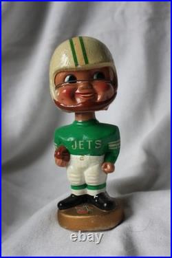 Vintage 1960s New York Jets Bobblehead American Football League Gold Base