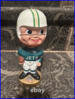 Vintage 1960s New York Jets Gold Base Bobblehead