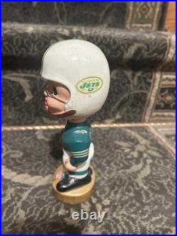 Vintage 1960s New York Jets Gold Base Bobblehead