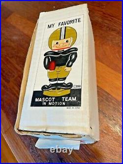 Vintage 1960s New York Jets NFL Bobblehead Nodder Gold Base Original Box