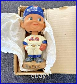 Vintage 1960s New York Mets Baseball Bobblehead Sports Specialties Original Box