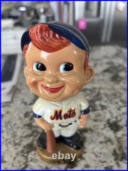 Vintage 1960s New York Mets Bobblehead Nodder Gold Base