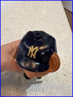 Vintage 1960s New York Yankees Baseball Player Team Mascot Bobblehead White Base