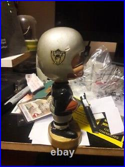 Vintage 1960s Oakland Raiders Bobblehead Gold Base Japan 67 (Crack)