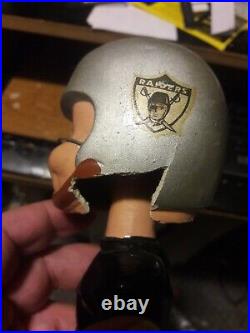 Vintage 1960s Oakland Raiders Bobblehead Gold Base Japan 67 (Crack)