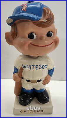 Vintage 1960s Original Chicago White Sox Bobblehead White Base (Japan)