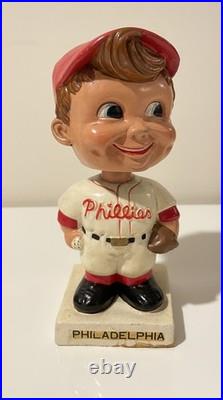 Vintage 1960s Philadelphia Phillies Bobblehead Nodder Square White Base Rare