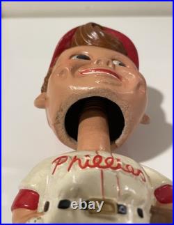 Vintage 1960s Philadelphia Phillies Bobblehead Nodder Square White Base Rare