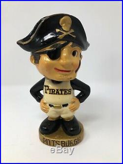Vintage 1960s Pittsburgh Pirates Baseball Japan Nodder Bobblehead Gold Base