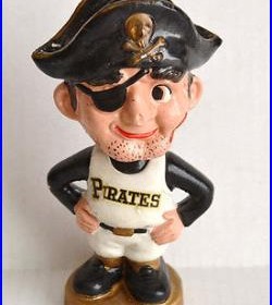 Vintage 1960s Pittsburgh Pirates Bobblehead Gold Base, Sports Specialties Japan