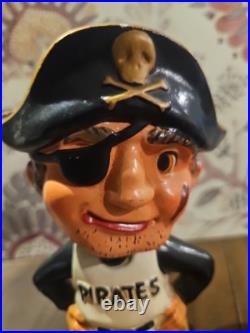 Vintage 1960s Pittsburgh Pirates Bobblehead Nodder Gold Square Base Rare Japan