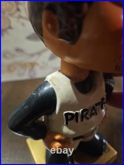 Vintage 1960s Pittsburgh Pirates Bobblehead Nodder Gold Square Base Rare Japan