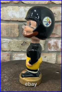 Vintage 1960s Pittsburgh Steelers Bobblehead Gold Base