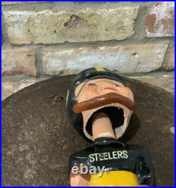 Vintage 1960s Pittsburgh Steelers Bobblehead Gold Base