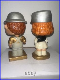 Vintage 1960s Pittsburgh Steelers Kissing Pair Bobblehead Nodder
