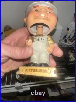 Vintage 1960s Pittsburgh Steelers Kissing Pair Bobblehead Nodder