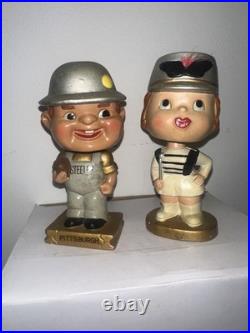 Vintage 1960s Pittsburgh Steelers Kissing Pair Bobblehead Nodder