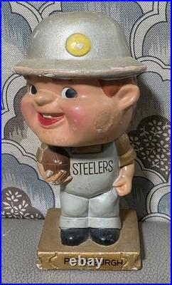 Vintage 1960s Pittsburgh Steelers Kissing Pair Bobblehead Nodder Boy Only