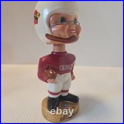 Vintage 1960s Pro-Novelty St. Louis Cardinals NFL Bobblehead Nodder Gold Base