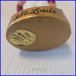 Vintage 1960s Pro-Novelty St. Louis Cardinals NFL Bobblehead Nodder Gold Base