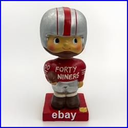 Vintage 1960s San Francisco 49ers Bobblehead Nodder Red Square Base NFL Japan
