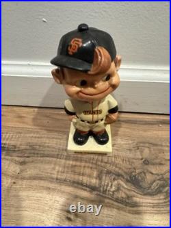 Vintage 1960s San Francisco Giants Baseball Bobble Head Nodder White Base Japan