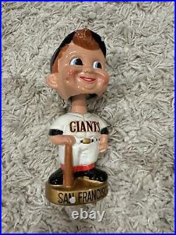 Vintage 1960s San Francisco Giants Bobblehead Nodder -Pics! Gold Base Rare 1967