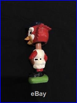 Vintage 1960s St. Louis Cardinals Mascot Bobble Head / Nodder Doll Green Base