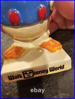 Vintage 1960s Walt Disney World Mickey Mouse And Donald Duck Bobble Heads