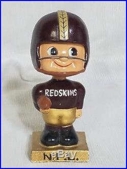 Vintage 1960s Washington Redskins Bobble Head Gold Square Base Nodder Japan 1962