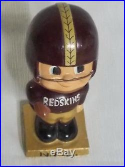 Vintage 1960s Washington Redskins Bobble Head Gold Square Base Nodder Japan 1962