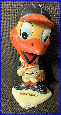 Vintage 1961-63 Baltimore Orioles Baseball White Base Nodder Bird Mascot Head