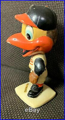 Vintage 1961-63 Baltimore Orioles Baseball White Base Nodder Bird Mascot Head