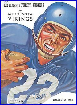 Vintage 1961 Minnesota Vikings San Francisco 49ers Program 11/26/61 Bobble Head