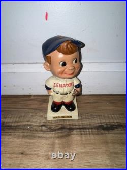 Vintage 1961 White Base Nodder Bobblehead Washington Senators
