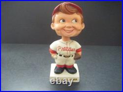 Vintage 1961 White Base Paper Mache Bobble Head Nodder Philadelphia Phillies