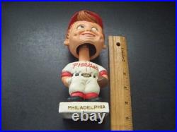 Vintage 1961 White Base Paper Mache Bobble Head Nodder Philadelphia Phillies