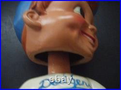 Vintage 1961 White Base Paper Mache Nodder Bobbinhead Los Angeles Dodgers