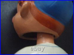 Vintage 1961 White Base Paper Mache Nodder Bobbinhead Los Angeles Dodgers