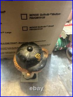 Vintage 1961 White square Base Paper Mache Nodder Bobblehead San Francisco Giant