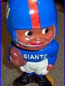 Vintage 1962 Black Face New York Giants Bobblehead Nodder Mascot NFL RARE