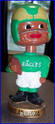 Vintage 1962 Black Face Philadelphia Eagles Bobblehead Nodder Mascot NFL RARE