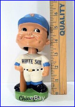 Vintage 1962 Chicago White Sox Bobblehead Nodder With Round Green Base LOOK & READ