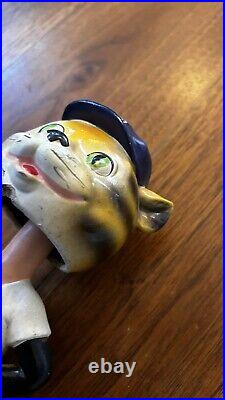 Vintage 1962 Detroit Tigers Bobblehead Japan Tiger Face Paws Green Base (VG)