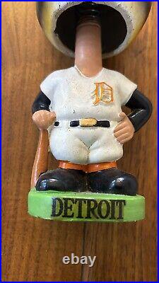 Vintage 1962 Detroit Tigers Bobblehead Japan Tiger Face Paws Green Base (VG)